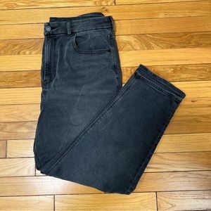 American Eagle Stretch Black Curvy Mom Jeans size 14  Short
